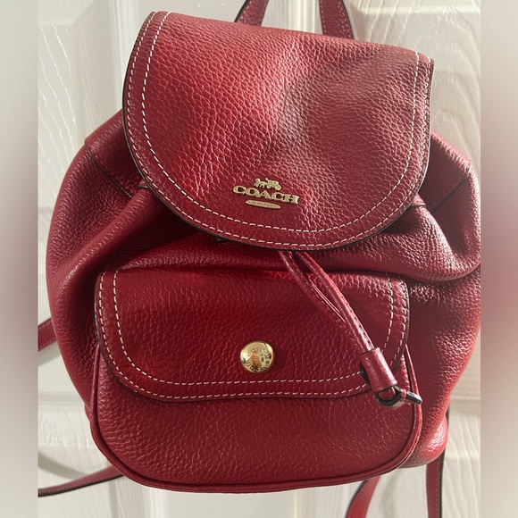 Coach Handbags - Red Coach Mini Backpack NWOT! Perfect for the fall!